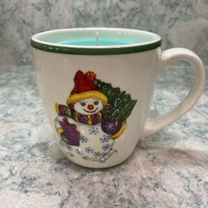 Pine Mist Snowman Candle